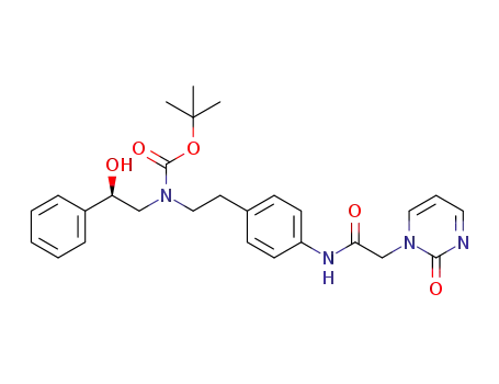 (R)-(2-hydroxy-2-phenylethyl)(4-(2-(2-oxopyrimidin-1(2H)-yl)acetylamino)phenethyl)carbamic acid tert-butyl ester