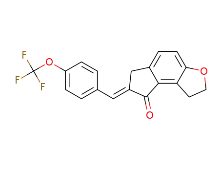 (E)-7-(4-[trifluoromethoxy]benzylidene)-1,2,6,7-tetrahydro-8H-indeno[5,4-b]furan-8-one