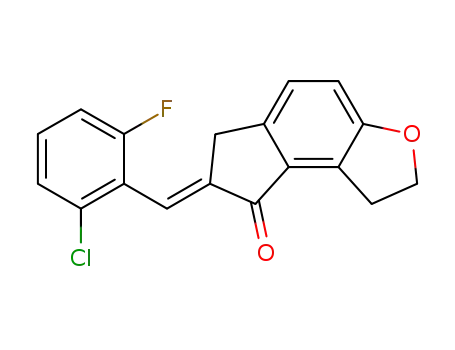 (E)-7-(2-chloro-6-fluorobenzylidene)-1,2,6,7-tetrahydro-8H-indeno[5,4-b]furan-8-one