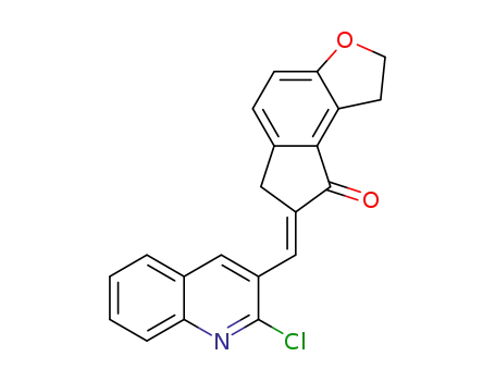 (E)-7-([2-chloroquinolin-3-yl]methylene)-1,2,6,7-tetrahydro-8H-indeno[5,4-b]furan-8-one