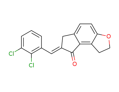 (E)-7-(2,3-dichlorobenzylidene)-1,2,6,7-tetrahydro-8H-indeno[5,4-b]furan-8-one