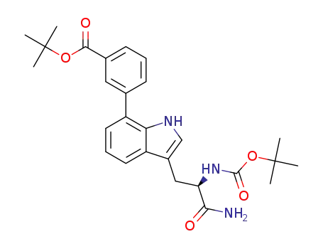 (R)-Nα-tert-butoxycarbonyl-7-(3-(tert-butoxycarbonyl)phenyl)-tryptophanamide