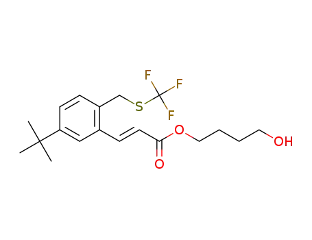 (E)-2-(3-(4-hydroxybutoxy)-3-oxoprop-1-en-1-yl)-4-(tert-butyl)benzyl trifluoromethyl sulfane
