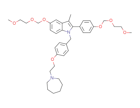1-(4-(2(azepan-1-yl)ethoxy)benzyl)-5-((2-methoxyethoxy)methoxy)-2-(4-((2-methoxyethoxy)methoxy)phenyl)-3-methyl-1H-indole