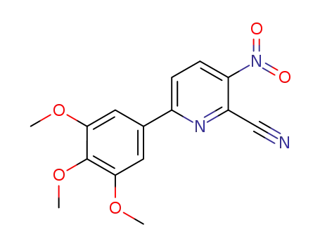 6-(3,4,5-trimethoxyphenyl)-3-nitropyridine-2-carbonitrile
