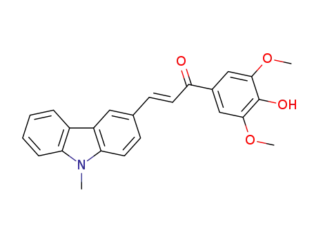 (E)-1-(4-hydroxy-3,5-dimethoxyphenyl)-3-(9-methyl-9H-carbazol-6-yl)prop-2-en-1-one