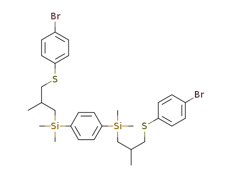 1,4-bis((3-((4-bromophenyl)thio)-2-methylpropyl)dimethylsilyl)benzene