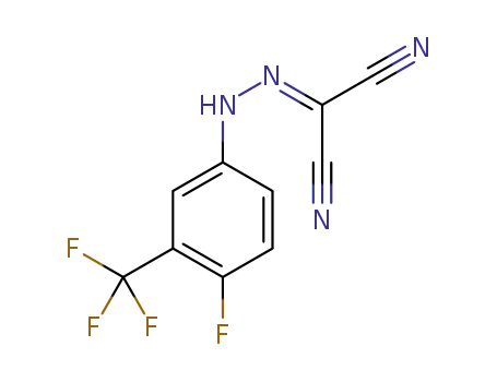 N-(4-fluoro-3-(trifluoromethyl)phenyl)carbohydrazonoyl dicyanide