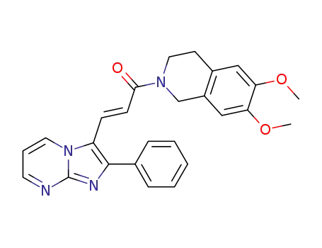 (E)-1-(6,7-dimethoxy-3,4-dihydroisoquinolin-2(1H)-yl)-3-(2-phenylimidazo[1,2-a]pyrimidin-3-yl)prop-2-en-1-one