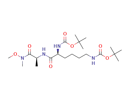 di-tert-butyl ((S)-6-(((S)-1-(methoxy(methyl)amino)-1-oxopropan-2-yl)amino)-6-oxohexane-1,5-diyl)dicarbamate