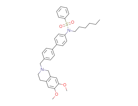 N-{4’-[(6,7-dimethoxy-1,2,3,4-tetrahydroisoquinolin-2-yl)methyl]-[1,1′-biphenyl]-4-yl}-N-hexylbenzenesulfonamide