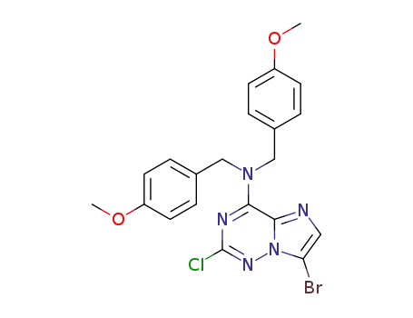 7-bromo-2-chloro-N,N-bis(4-methoxybenzyl)imidazo[2,1-f][1,2,4]triazin-4-amine