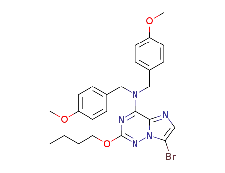 7-bromo-2-butoxy-N,N-bis(4-methoxybenzyl)imidazo[2,1-f][1,2,4]triazin-4-amine