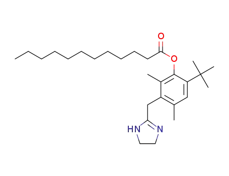 6-(tert-butyl)-3-((4,5-dihydro-1H-imidazol-2-yl)methyl)-2,4-dimethylphenyl dodecanoate