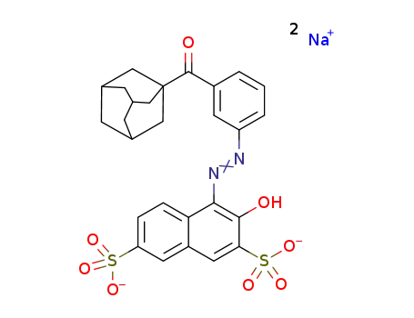 4-(2-(3-(1-adamantylcarbonyl)phenyl)diazenyl)-3-hydroxynaphthalene-2,7-disulfonate disodium