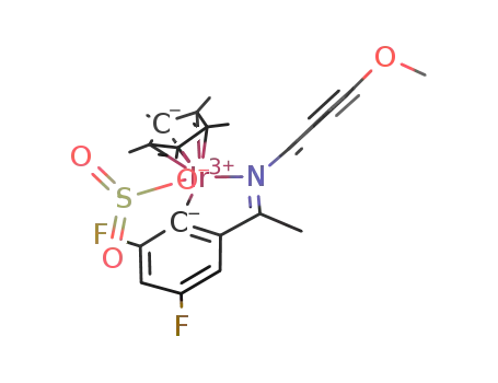 pentamethylcyclopentadienyl[(2,4-difluoro-6-(1-((4-methoxyphenyl)imino)ethyl)phenyl)]iridium(III) methanesulfonate