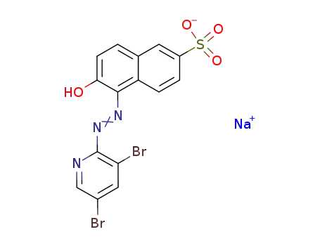 1-<(3,5-dibromo-2-pyridyl)azo>-2-hydroxynaphthalene-6-sulfonic acid sodium salt