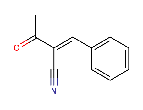 Molecular Structure of 104919-31-5 (Butanenitrile, 3-oxo-2-(phenylmethylene)-, (E)-)