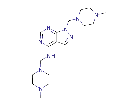 1-(N-methylpiperazinomethyl)-4-(N-methylpiperazinomethylamino)pyrazolo<3,4-d>pyrimidine