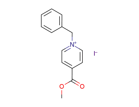 Molecular Structure of 1216-01-9 (Pyridinium, 4-(methoxycarbonyl)-1-(phenylmethyl)-, iodide)