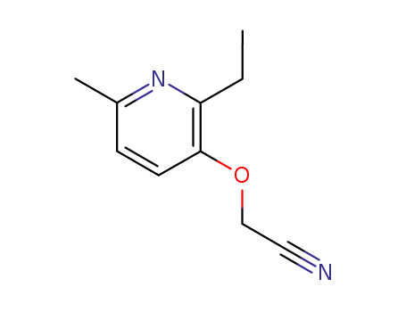 Molecular Structure of 194714-30-2 (Acetonitrile, [(2-ethyl-6-methyl-3-pyridinyl)oxy]-)