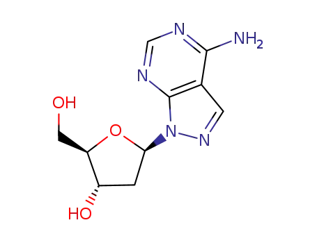 Molecular Structure of 17318-21-7 (4-AMINO-1-PYRAZOLO[3,4-D]PYRIMIDINYL 2'-DEOXYRIBONUCLEOSIDE)