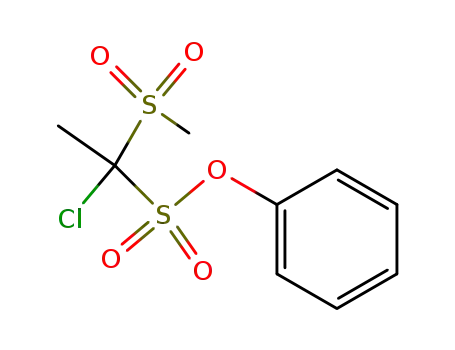1-Chloro-1-methanesulfonyl-ethanesulfonic acid phenyl ester