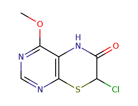 Molecular Structure of 94565-59-0 (5H-Pyrimido[4,5-b][1,4]thiazin-6(7H)-one, 7-chloro-4-methoxy-)