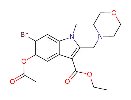 5-Acetoxy-6-bromo-1-methyl-2-morpholin-4-ylmethyl-1H-indole-3-carboxylic acid ethyl ester