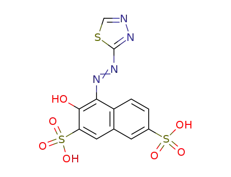 3-Hydroxy-4-([1,3,4]thiadiazol-2-ylazo)-naphthalene-2,7-disulfonic acid