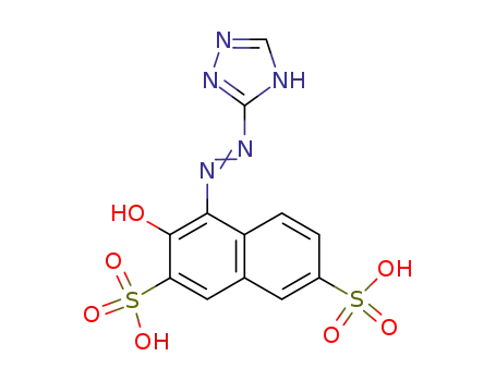 3-Hydroxy-4-(4H-[1,2,4]triazol-3-ylazo)-naphthalene-2,7-disulfonic acid