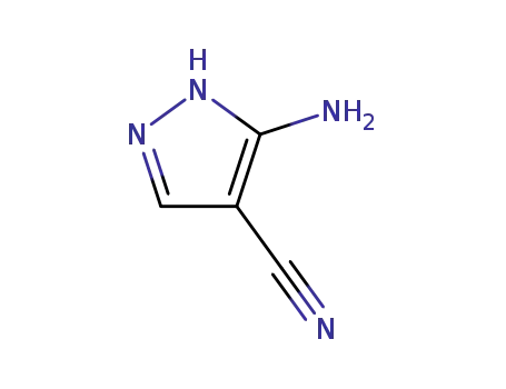 Molecular Structure of 16617-46-2 (3-Amino-4-pyrazolecarbonitrile)