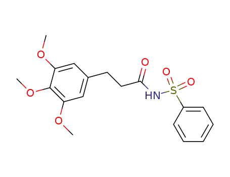 Molecular Structure of 117824-56-3 (Benzenepropanamide, 3,4,5-trimethoxy-N-(phenylsulfonyl)-)