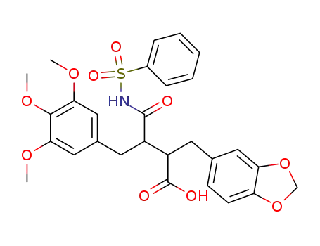 4-Benzenesulfonylamino-2-benzo[1,3]dioxol-5-ylmethyl-4-oxo-3-(3,4,5-trimethoxy-benzyl)-butyric acid
