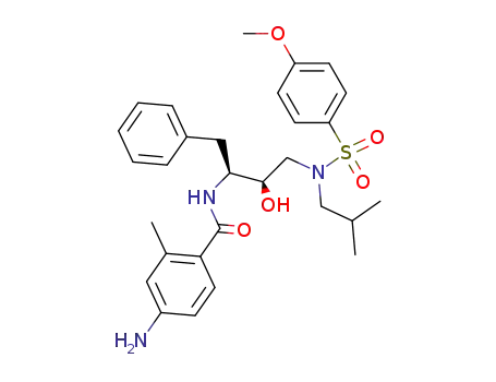 4-Amino-N-{(1S,2R)-1-benzyl-2-hydroxy-3-[isobutyl-(4-methoxy-benzenesulfonyl)-amino]-propyl}-2-methyl-benzamide