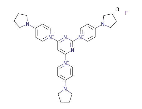 1,1',1''-(pyrimidin-2,4,6-triyl)-tris-4-(pyrrolidin-1-yl)pyridinium tri-iodide