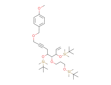 1-{(R)-5,7-Bis-(tert-butyl-dimethyl-silanyloxy)-6-[3-(tert-butyl-dimethyl-silanyloxy)-propoxy]-non-8-en-2-ynyloxymethyl}-4-methoxy-benzene