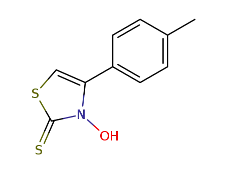 Molecular Structure of 220222-19-5 (2(3H)-Thiazolethione, 3-hydroxy-4-(4-methylphenyl)-)