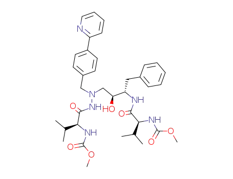 1-[4-(Pyridin-2-yl)-phenyl]-4(S)-hydroxy-5(S)-2,5-bis[N-(N-methoxycarbonyl-(L)-valyl)amino]-6-phenyl-2-azahexane