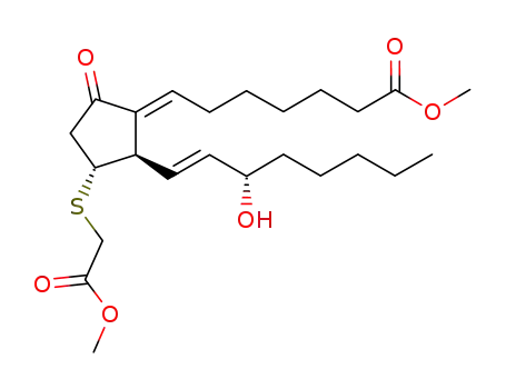 7-[(2R,3R)-2-((E)-(S)-3-Hydroxy-oct-1-enyl)-3-methoxycarbonylmethylsulfanyl-5-oxo-cyclopent-(E)-ylidene]-heptanoic acid methyl ester
