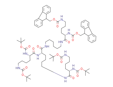 [5-{6-[2,6-bis-(2,6-bis-tert-butoxycarbonylamino-hexanoylamino)-hexanoylamino]-hexylcarbamoyl}-5-(9H-fluoren-9-ylmethoxycarbonylamino)-pentyl]-carbamic acid 9H-fluoren-9-ylmethyl ester