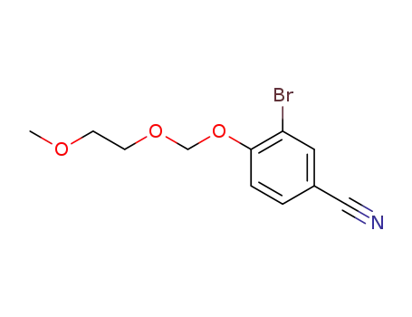 Molecular Structure of 219671-91-7 (Benzonitrile, 3-bromo-4-[(2-methoxyethoxy)methoxy]-)