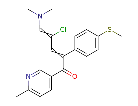(2Z,4Z)-4-Chloro-5-dimethylamino-1-(6-methyl-pyridin-3-yl)-2-(4-methylsulfanyl-phenyl)-penta-2,4-dien-1-one