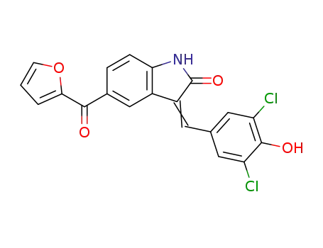 3-(3,5-dichloro-4-hydroxybenzylidene)-5-(furan-2-carbonyl)indolin-2-one