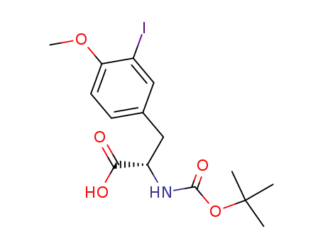 Molecular Structure of 622336-82-7 (L-Tyrosine, N-[(1,1-dimethylethoxy)carbonyl]-3-iodo-O-methyl-)