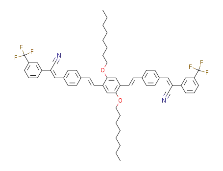 (2Z)-3-[4-{(E)-2-[4-{(E)-2-[4-{(Z)-2-cyano-2-[3-(trifluoromethyl)phenyl]ethenyl}phenyl]ethenyl}-2,5-bis(octyloxy)phenyl]ethenyl}phenyl]-2-[3-(trifluoromethyl)phenyl]-2-propenenitrile