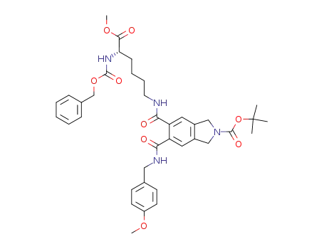 5-(5-benzyloxycarbonylamino-5-methoxycarbonyl-pentylcarbamoyl)-6-(4-methoxy-benzylcarbamoyl)-1,3-dihydro-isoindole-2-carboxylic acid tert-butyl ester