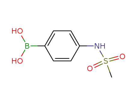 Molecular Structure of 380430-57-9 (4-(Methylsulfonylamino)phenylboronic acid)