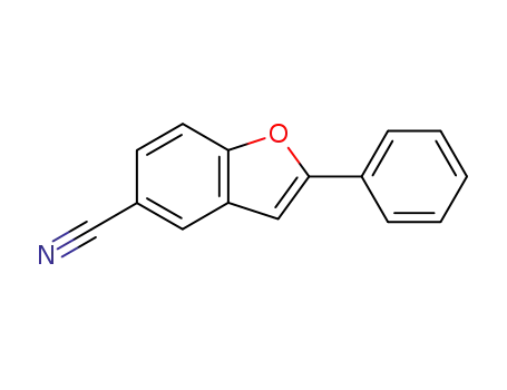 Molecular Structure of 79008-77-8 (5-Benzofurancarbonitrile, 2-phenyl-)
