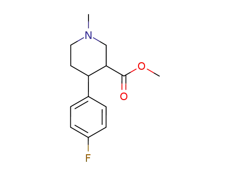 Molecular Structure of 315197-82-1 (3-Piperidinecarboxylic acid, 4-(4-fluorophenyl)-1-methyl-, methyl ester)